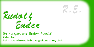 rudolf ender business card